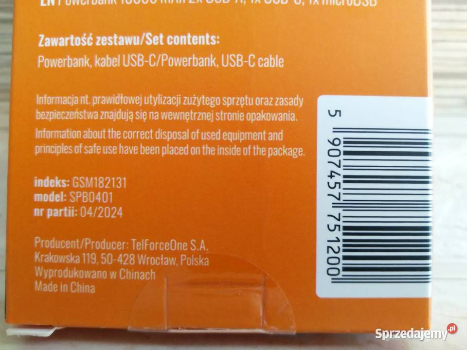 NAJTANIEJ Powerbank 10000 mAh USBC USBA Wysyłam Baterie i akumulatory Zabrze sprzedam