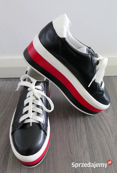 Nowe sneakersy na platformie Ideal Shoes r 41 czerwony Komorniki