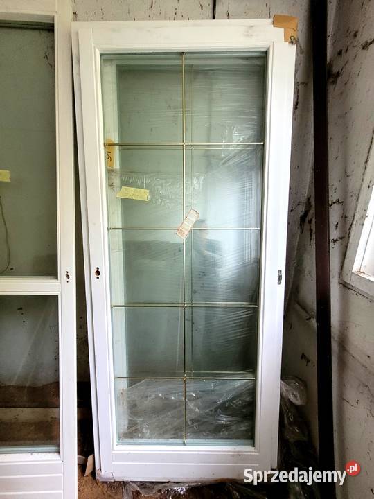 okno drzwi drewniane balkonowe 95x221 2 sztuki Drzwi balkonowe i tarasowe Turawa