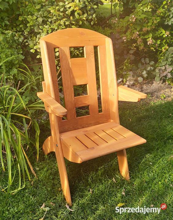 Krzesło ogrodowe drewniane składane tarasowe X Kalety