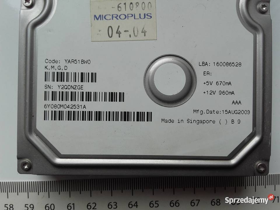 Dysk HDD 80GB Maxtor DiamondMax Plus 9 SATA Bydgoszcz