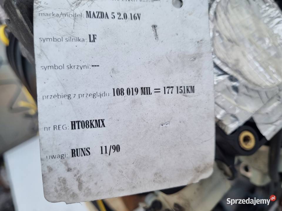 SILNIK KOMPLET Mazda6 Mazda 6 20 16V ładna Janów sprzedam
