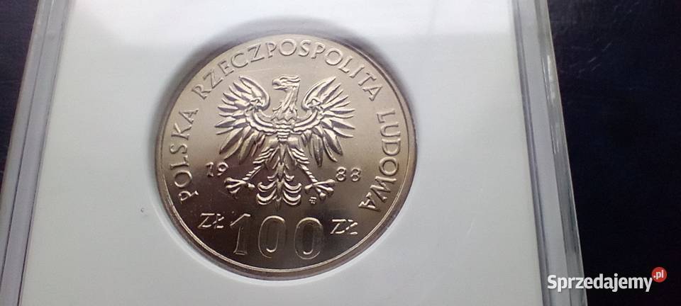 Stare monety 100 złotych 1988 Jadwiga grading sprzedam