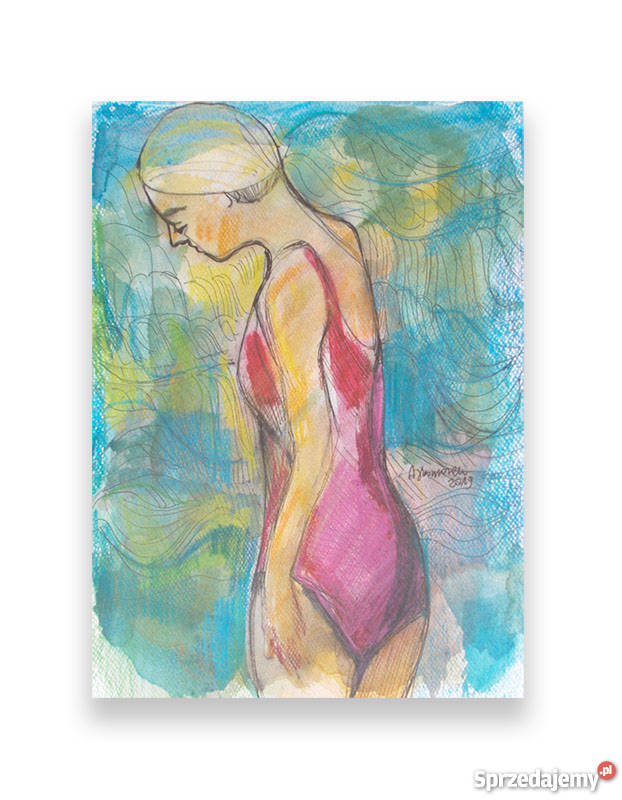 pływanie rysunek pływaczka obraz pływaczka Toruń