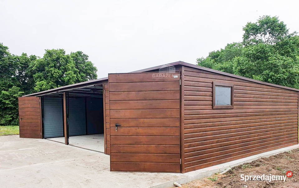 GARAŻ BLASZANY 12M X 5M POZIOM SPAD TYŁ 4X BRAMA Łapanów sprzedam