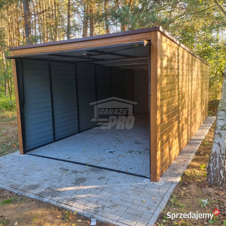Garaż blaszany 3x6m brama jasny orzech Opole sprzedam