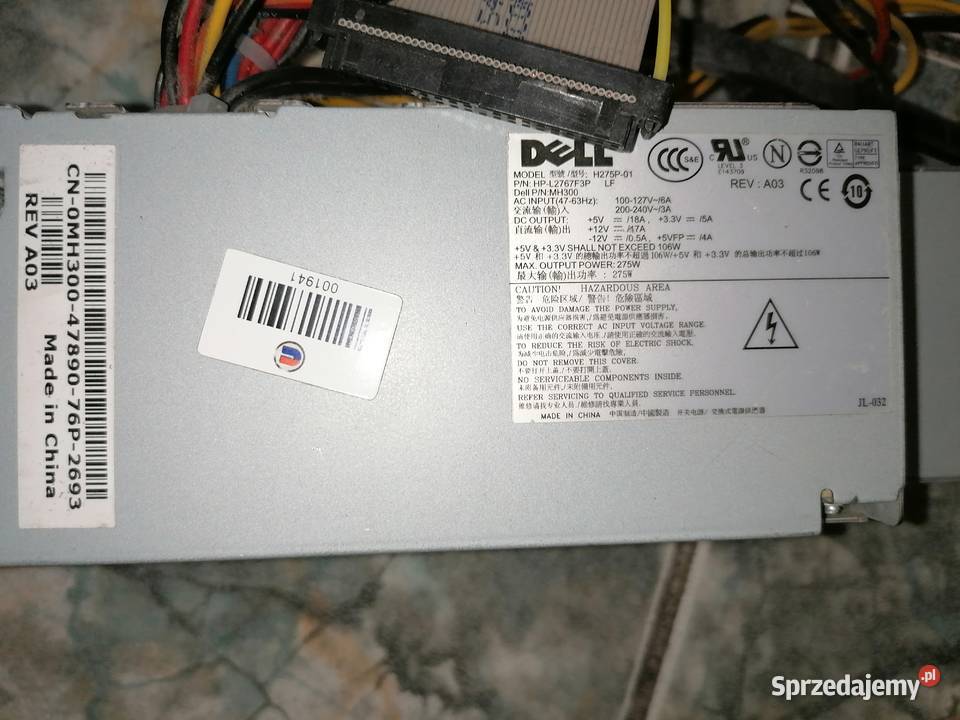 ZASILACZ DELL H275P01 Optiplex 740 745 755 275 Lublin sprzedam