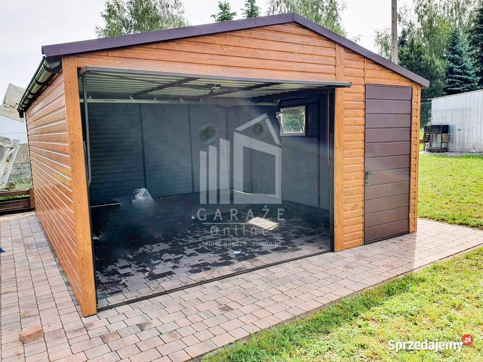 GARAŻ BLASZANY 45m x 6m blachodachówka drzwi blacha małopolskie Gdów