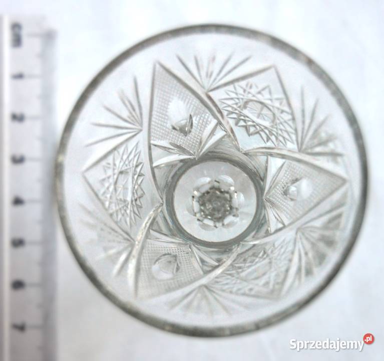 Stare kryształowe szlifowane kieliszki do wina 5 Lublin