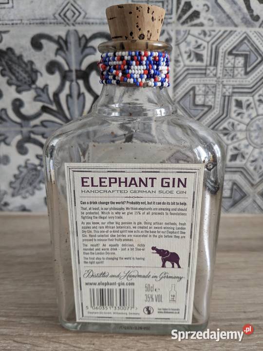 Elephant Gin 05l PUSTAkolekcjonerska real foto mazowieckie Warszawa