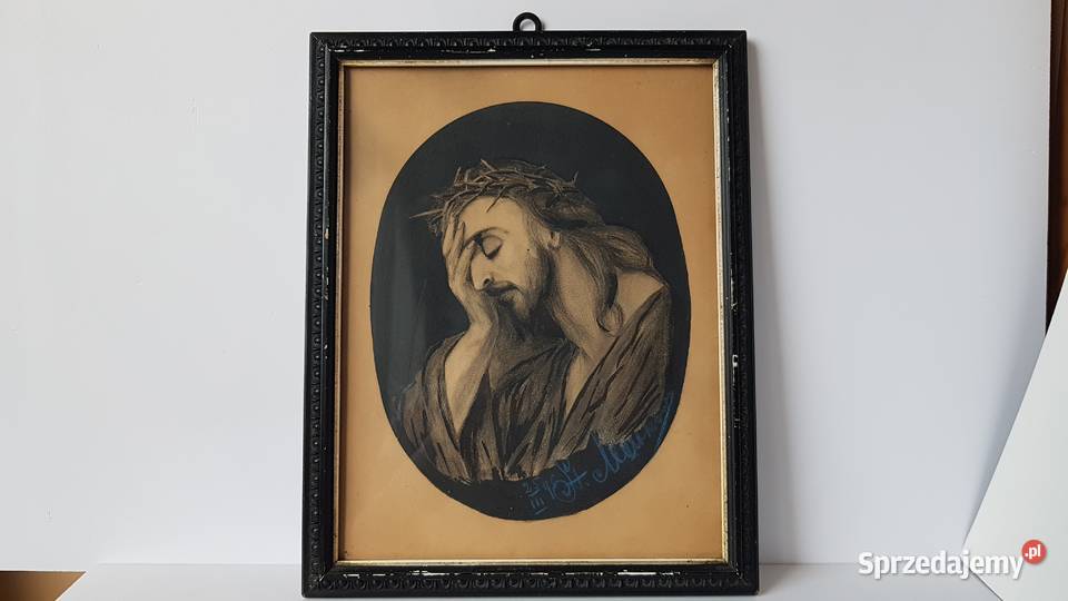 Stary obraz Chrystus w koronie cierniowej Dąbrowa Górnicza