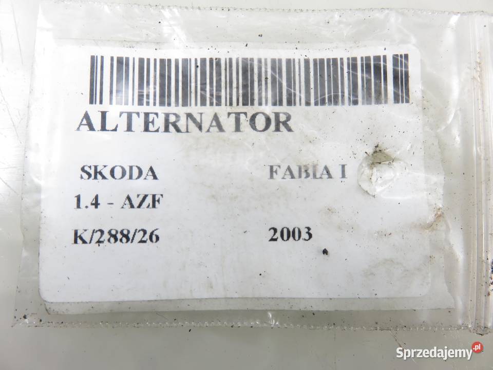 ALTERNATOR SKODA FABIA I 14 AZF 047903017 małopolskie sprzedam