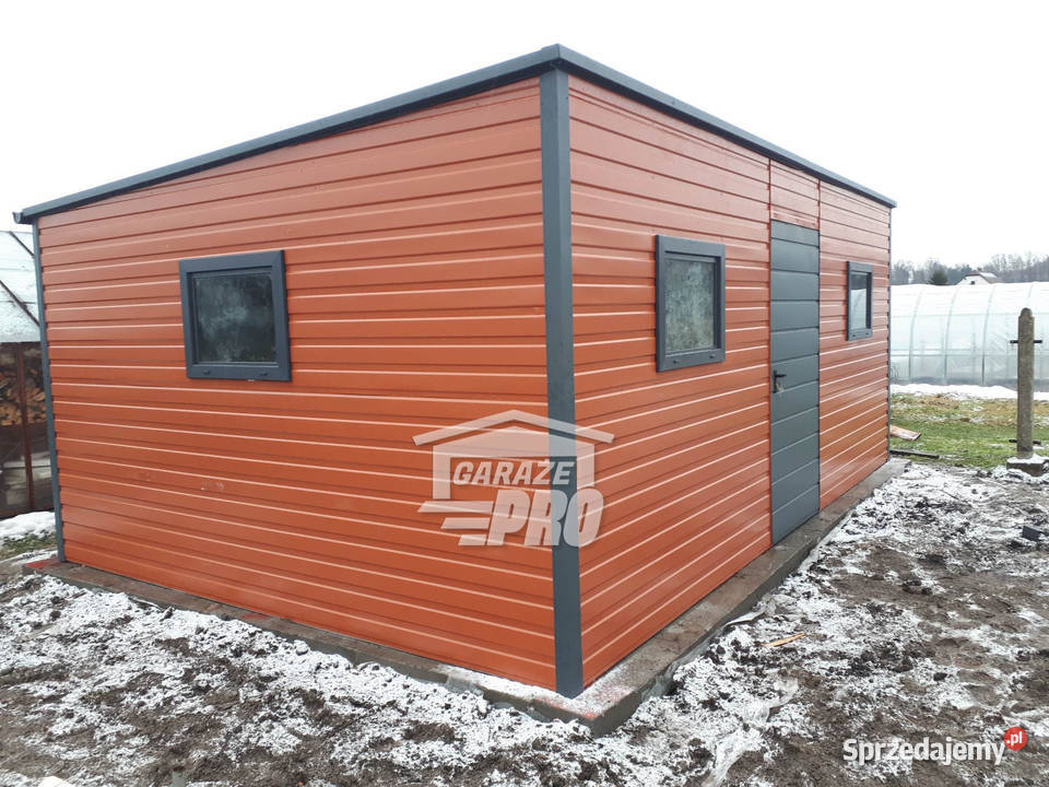 Domek ogrodowy 55x3 braz antarcyt 3x okno drzwi