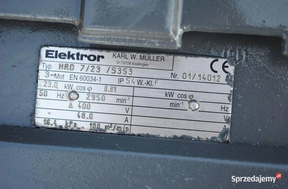 Silnik elektryczny 23kw2950obrmin Koło Kargowa