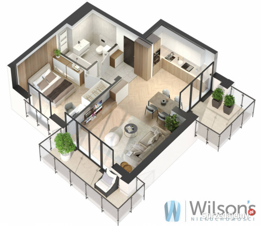 Mieszkanie Marki 54m2 2 pokoje Liczba pokoi 2 Sprzedaż mazowieckie