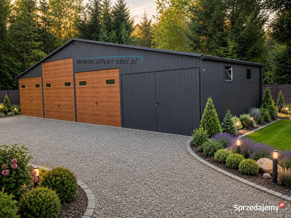Garaż Blaszany 12x6 m PREMIUM | 3 Stanowiska | Profil Zamknięty | RAL 7016 Bydgoszcz