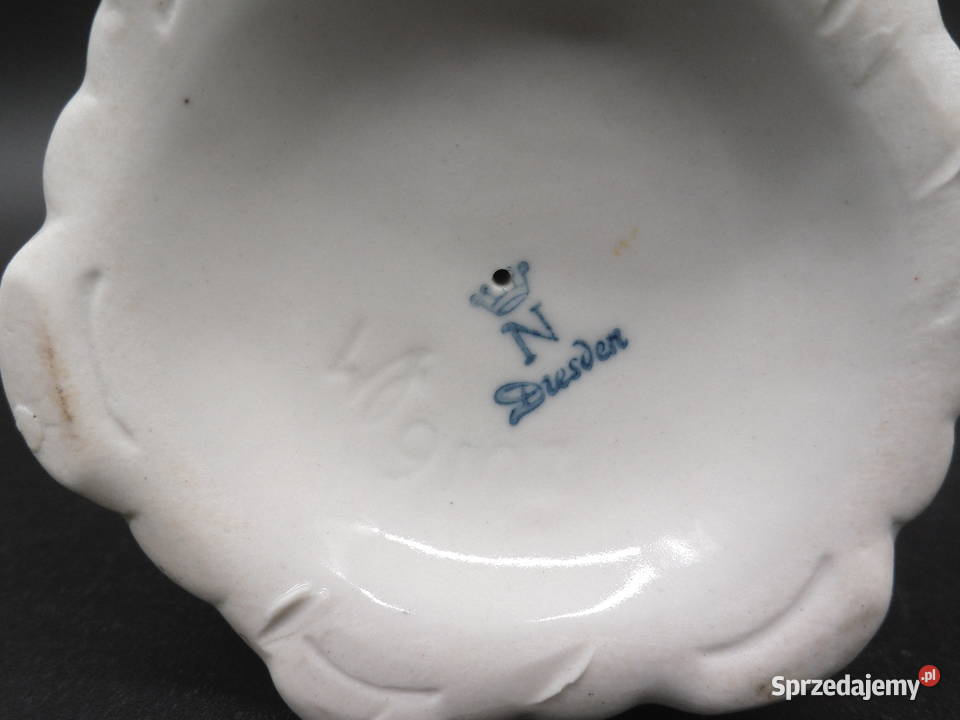 Świecznik z porcelany DRESDEN Bogato zdobiony Raszków sprzedam