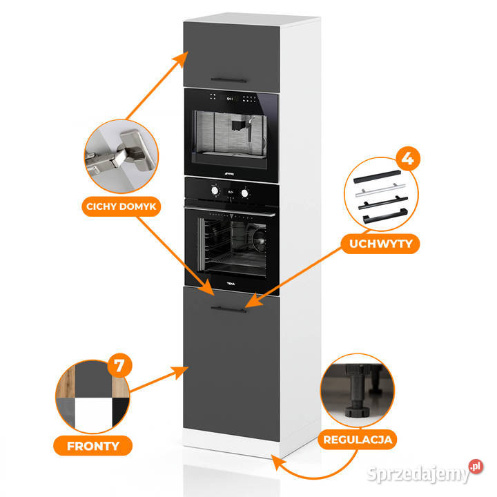 Słupek Kuchenny Stojący 60 Piekarnik Mikrofala Elbląg