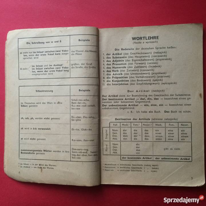 Kurzzusammengefasste deutsche grammatik Antykwariat zachodniopomorskie Szczecin sprzedam