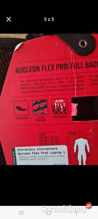 Ochraniacz pleców alpinestars L Gniezno sprzedam