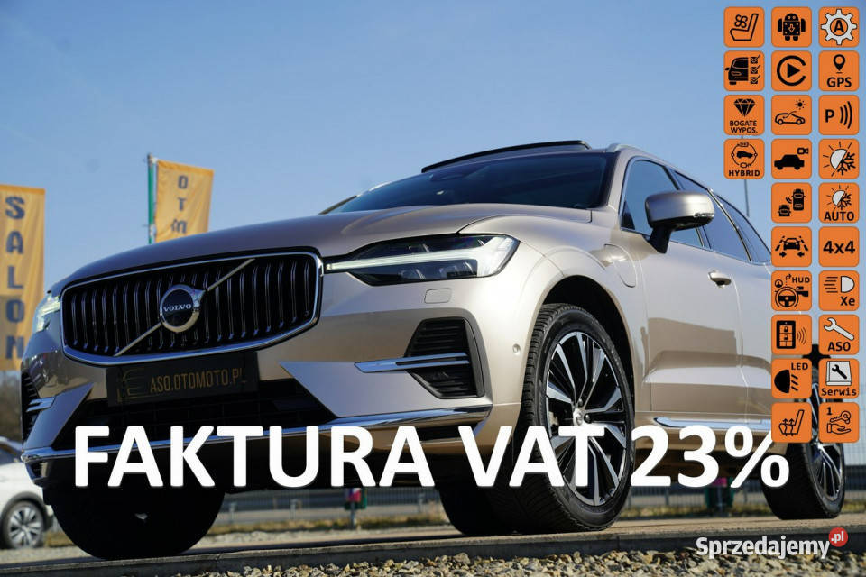 Volvo XC 60 RECHARGE panorama 4x4 kamery 360 acc Otmuchów sprzedam