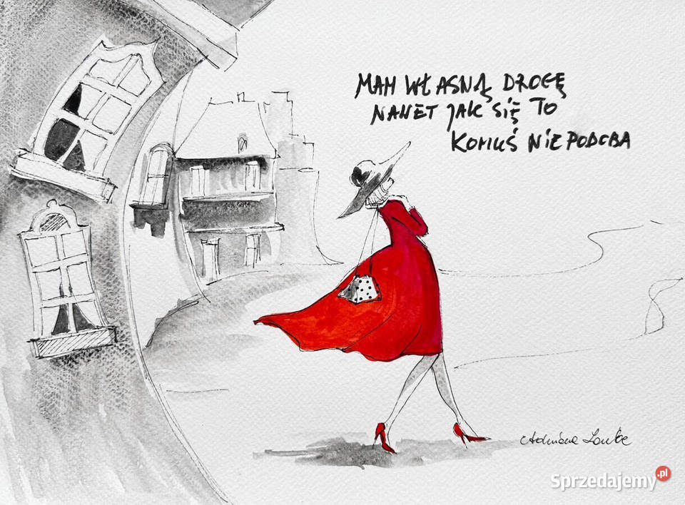 Mam własną drogę praca akwarelami piórkiem Katowice sprzedam