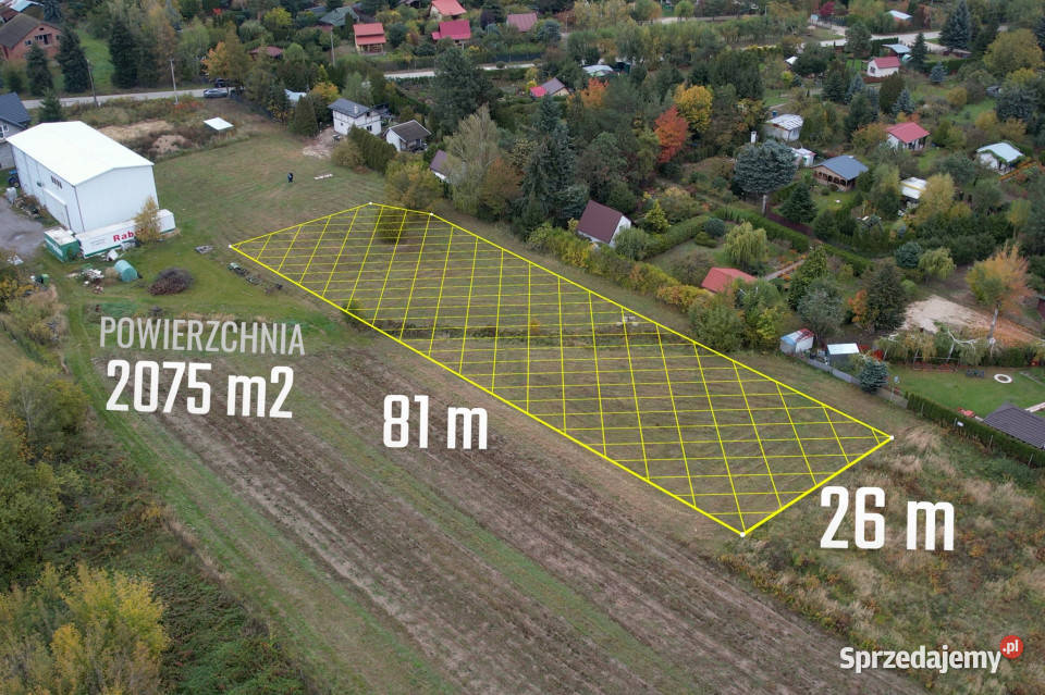 Działka budowlana 2075 m Grójec Graniczna budowlana