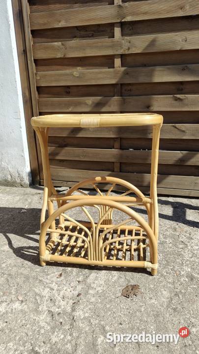 Gazetnik bambus rattan stojak na gazety