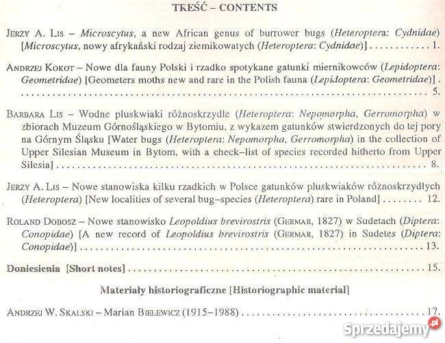 ACTA ENTOMOLOGICA SILESIANA VOL 1 NO 1