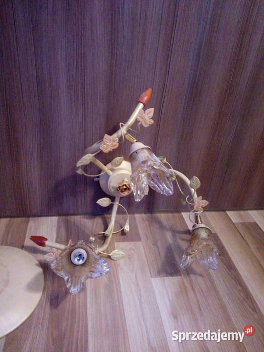 Żyrandol z lampą stojącą