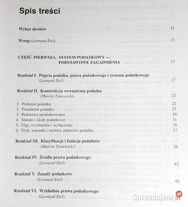 Prawo podatkowe L Etel Chełm