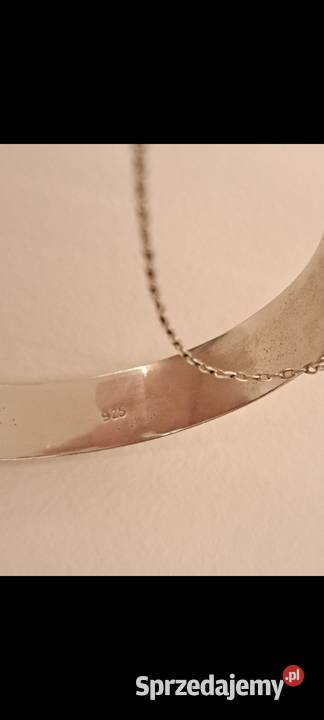 Bransoletka srebrna sztywna grawerowana mazowieckie Radom