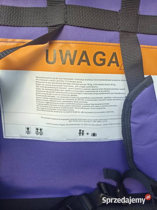 PRZYCZEPKA ROWEROWA AMORTYZOWANA REGULOWANA łódzkie Zygry sprzedam