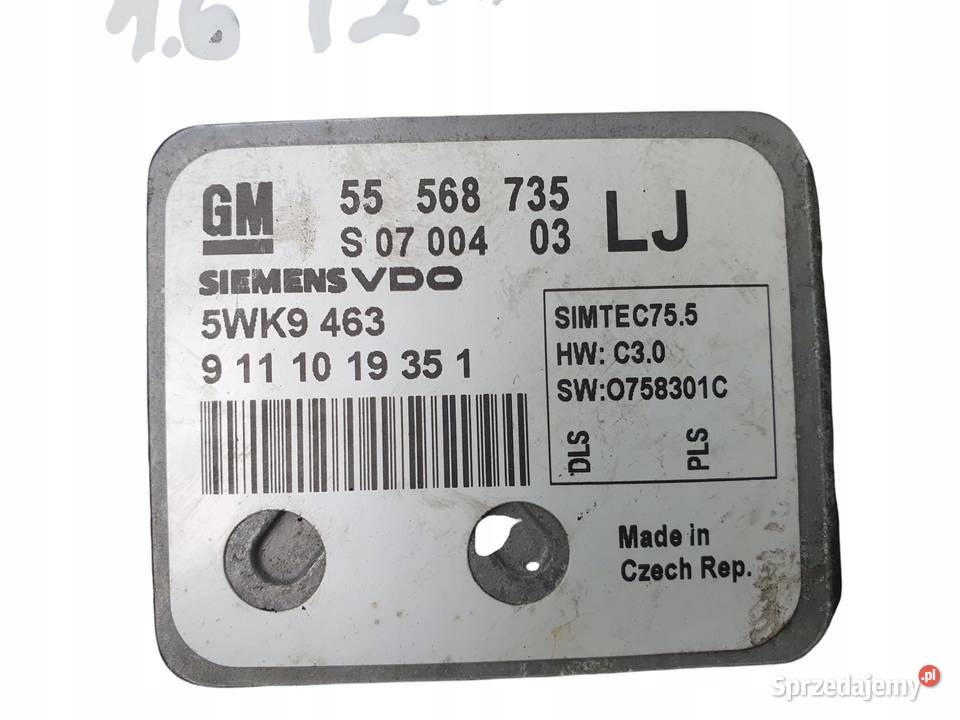 STEROWNIK SILNIKA ECU Opel Astra III H 16 16V Chełm