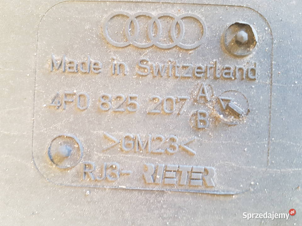 AUDI A6 C6 SEDAN OSLONA PODWOZIA PLYTA PODWOZIA Elementy wygłuszające Turkowice