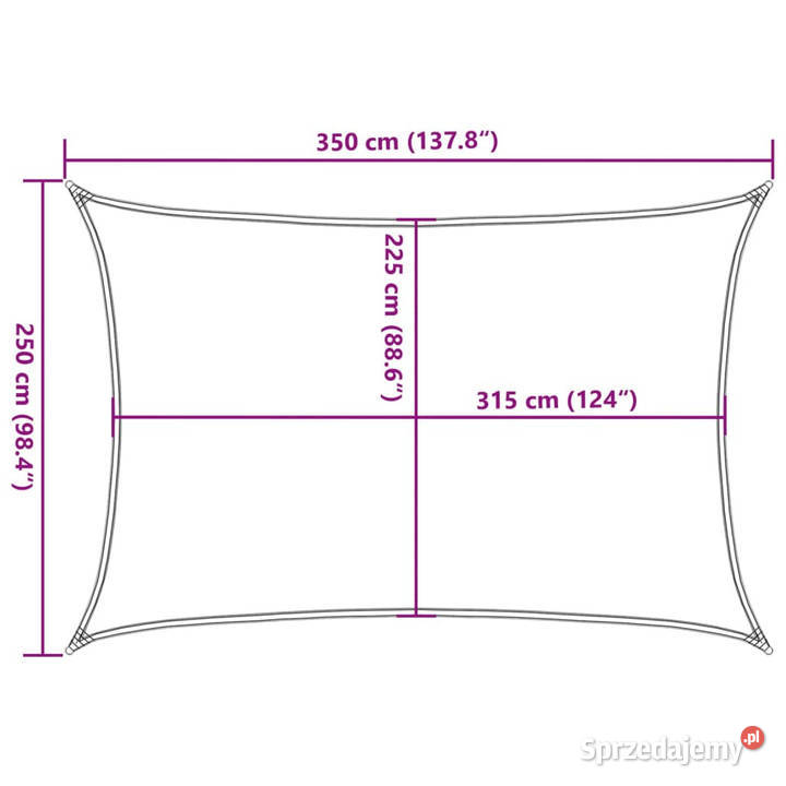 Żagiel przeciwsłoneczny 160 gm czarny 25x35 m Markizy i osłony Markizy i osłony sprzedam