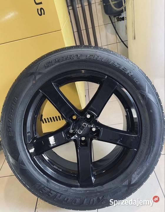 Koła czarne 18 5x112 AudiVW z nowymi oponami Samochodowe opolskie Nysa