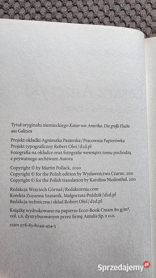 Martin Pollack Cesarz Ameryki Wielka ucieczka z Kraków