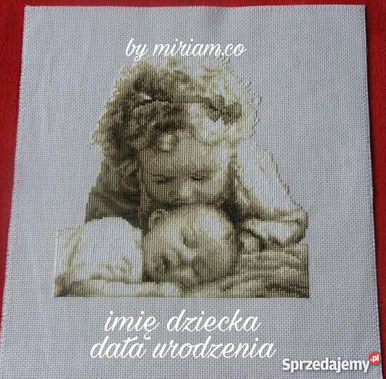 metryczka Rodzeństwo pamiątka prezent haft Czerwionka-Leszczyny