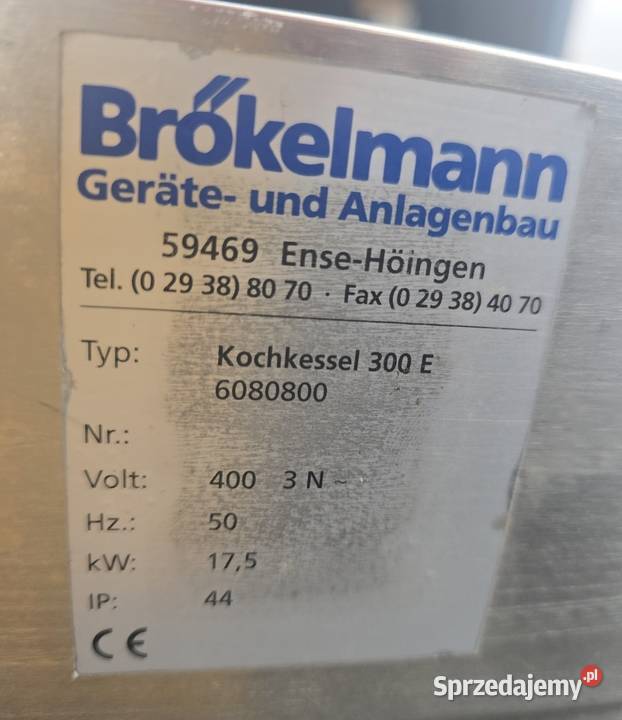 Kocioł warzelny 300l Dobieszowice