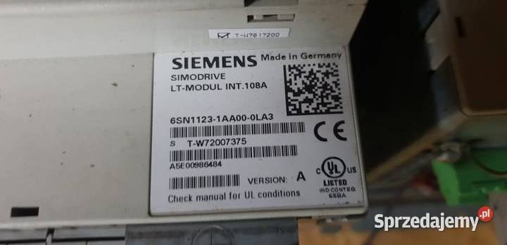 Siemens LT MODUL INT108A 6SN11231AA000LA3 Tarnowskie Góry sprzedam