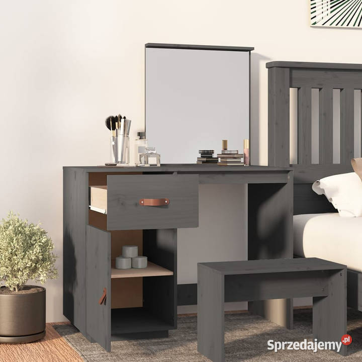 Toaletka szara 95x50x134 lite drewno sosnowe Warszawa