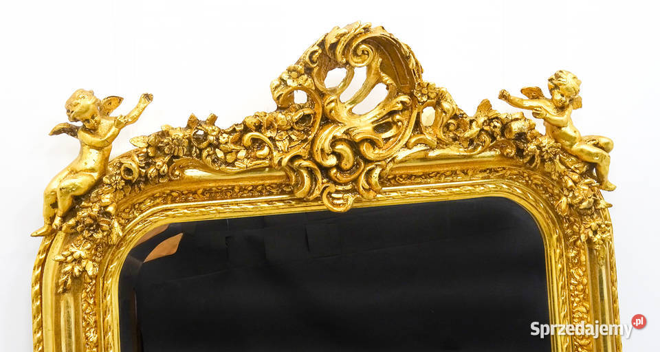 REPLIKA Lustro w ZŁOTEJ RAMIE zdobionej DEKOR Kalisz