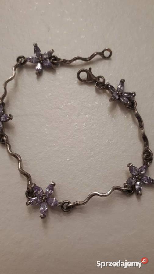 Bransoleta srebrna kwiatuszki Radom