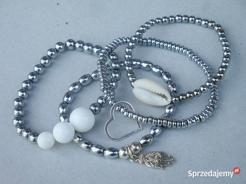 Bransoletki damskie z Hematytów srebrnych4 srebro Kielce