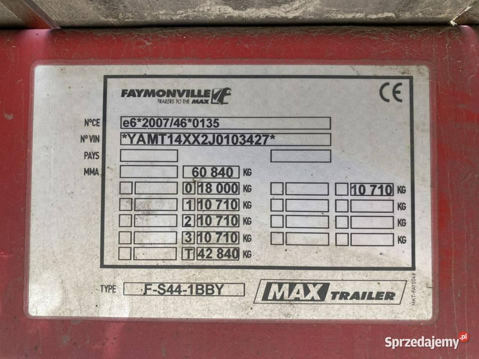 niskopodwoziowa Trailer 100 Pozostałe Komorniki