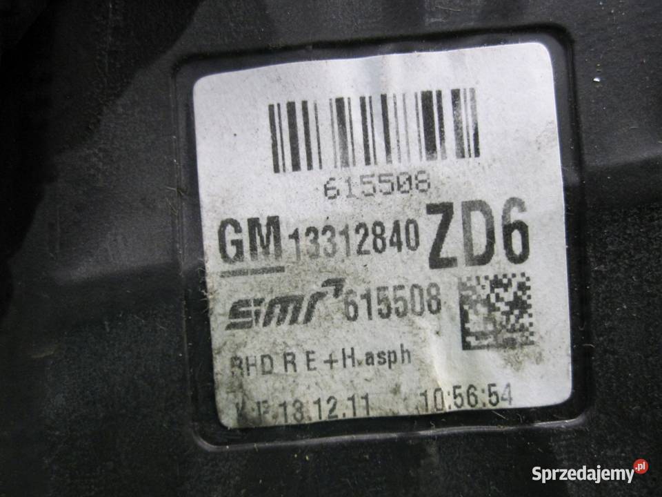 OPEL ZAFIRA B 12r lusterko prawe 13312840 5 osobowe Lusterka zewnętrzne