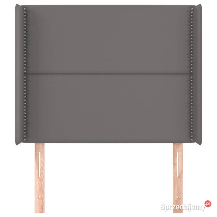 Zagłówek uszak szary 93x16x118128 sztuczna skóra sprzedam