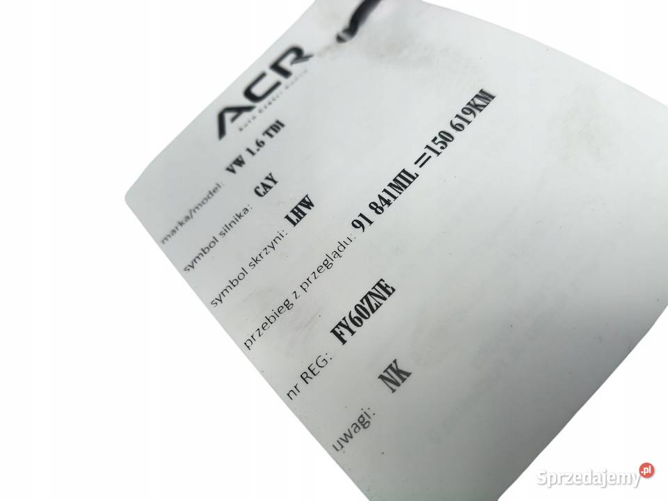 ROZRUSZNIK VW Golf Plus 16 TDI valeo 02Z911024K osobowe