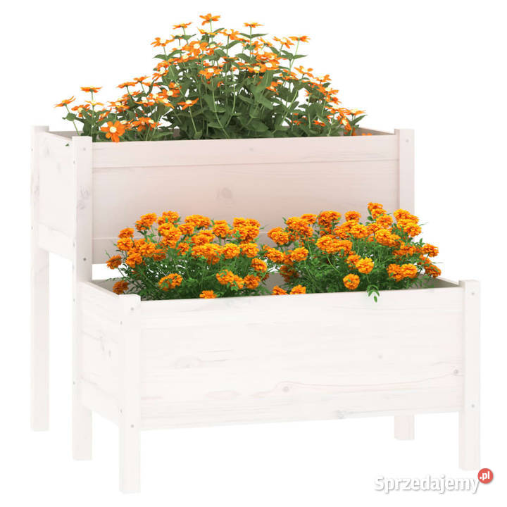 Donica biała 845x84x75 lite drewno sosnowe Warszawa